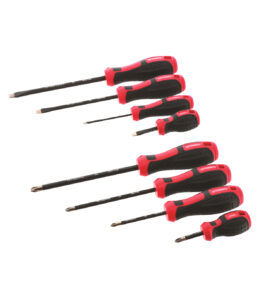 LOT DE 8 TOURNEVIS LAME S2 PLATS ET CRUCIFORMES