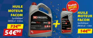 HUILE MOTEUR FACOM + Produit OFFERT