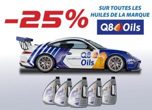 -25% SUR TOUTES LES HUILES DE LA MARQUE Q8 OILS
